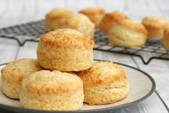 cheese scones on a plate