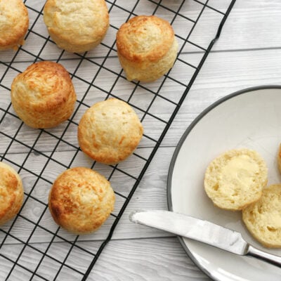 mary berry cheese scones on a wire rack