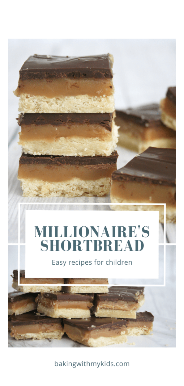 millionaires shortbread graphic with text overlay