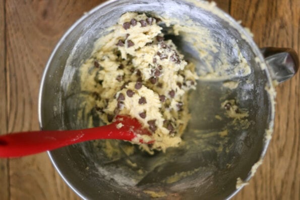 Cookie mixture in a bowl