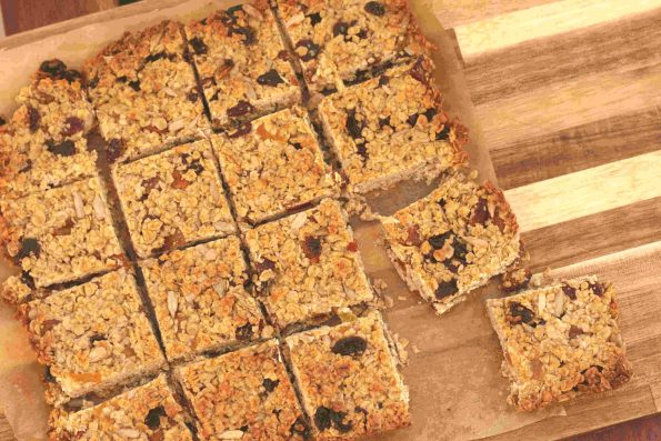 fruity honey flapjacks