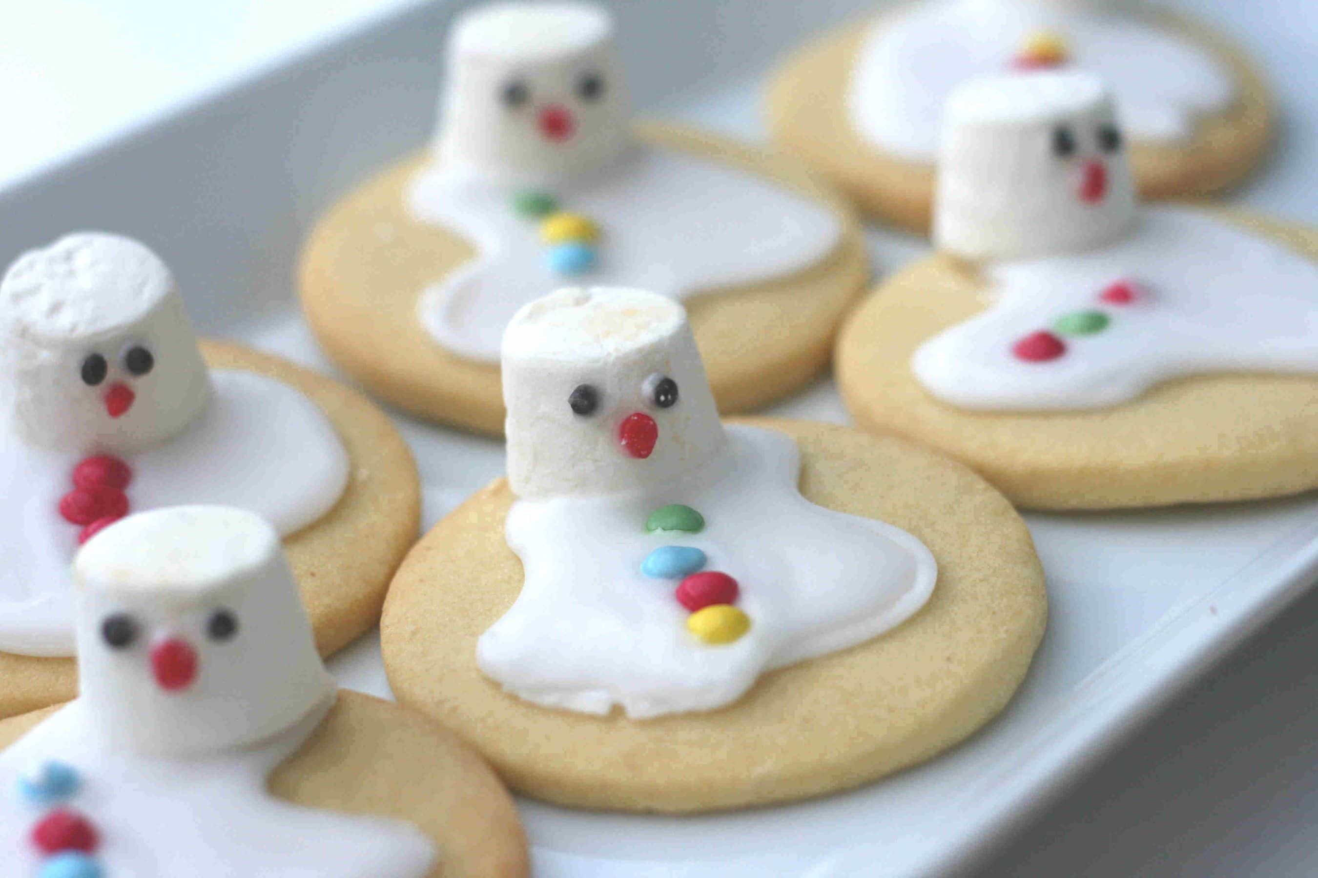 Melted snowman biscuits  recipe Cooking with my kids 