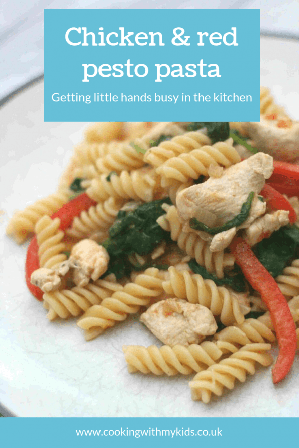 chicken and red pesto pasta