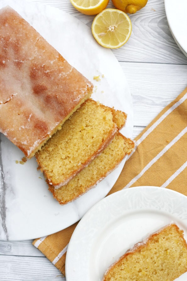 lemon drizzle cake from above