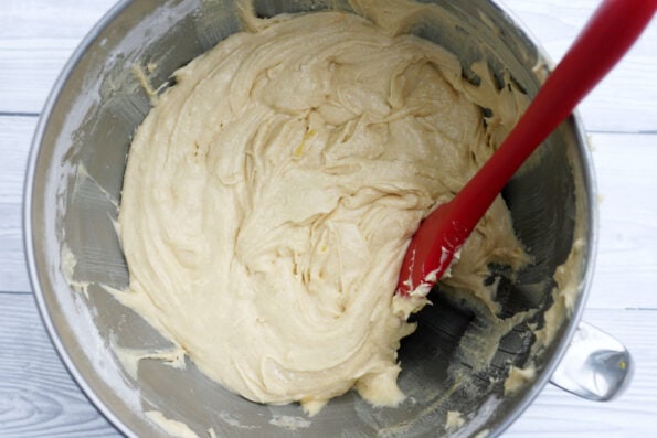 lemon drizzle cake batter in a bowl