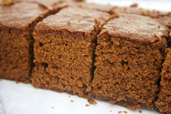 ginger cake slices. 