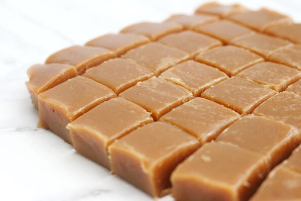 maple fudge on a serving plate