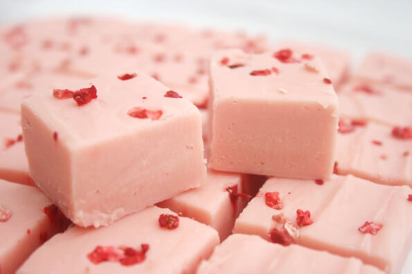 strawberry fudge pieces