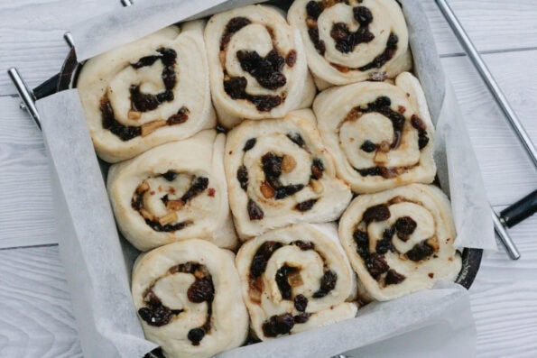mincemeat rolls before being baked.